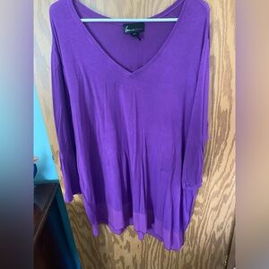 Lane Bryant V-Neck Purple Tunic
